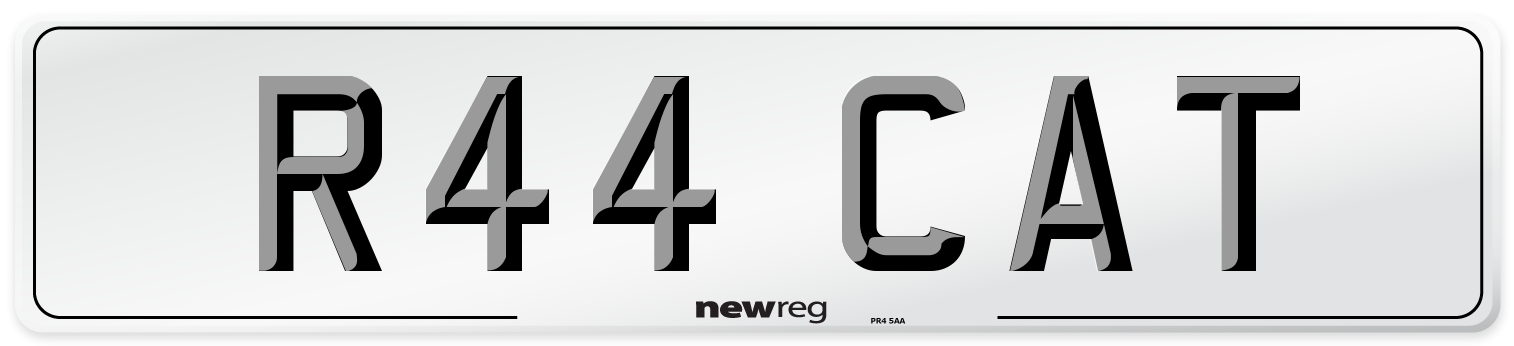 R44 CAT Number Plate from New Reg